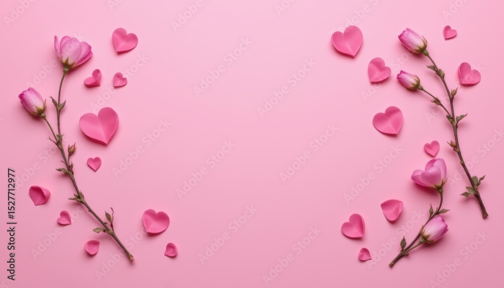 Aesthetic pink flowers on matching pink background, a stunning visual harmony pink Aesthetic pink flowers on matching pink background, a stunning visual harmony pink