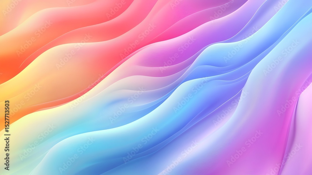 Fototapeta premium Abstract Wavy Rainbow Gradient Background