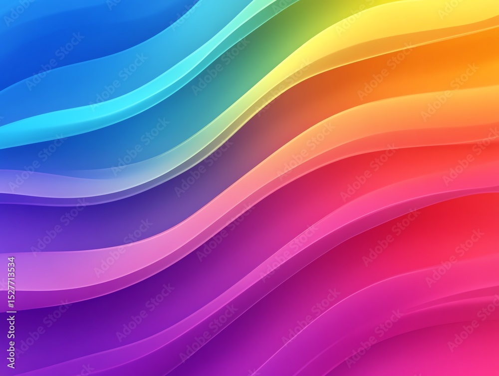 Abstract Wavy Rainbow Gradient Background Abstract Wavy Rainbow Gradient Background