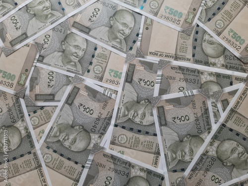 Εκτύπωση καμβά Close up view of indian 500 rupees banknotes