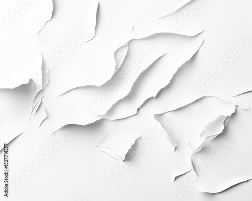 Abstract White Background with Irregular Tear