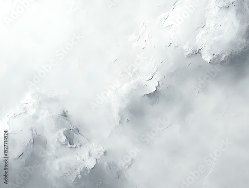Abstract White Cloud Texture on Light Grey Background