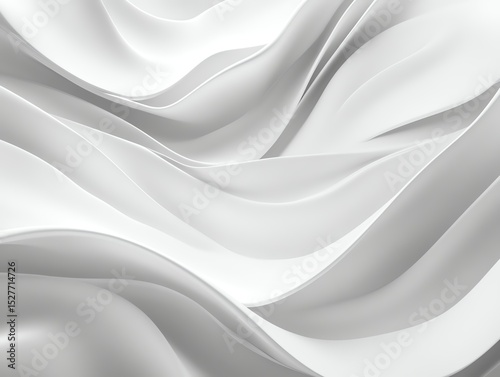 Abstract White Curves and Folds on Seamless Plane