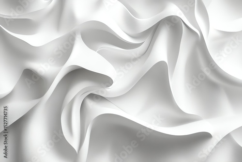 Abstract White Curves and Folds on Seamless Plane