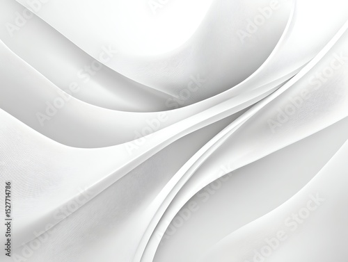 Abstract White Curves Flowing Design Background