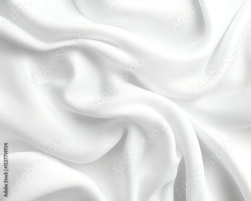 Abstract White Fabric Folds Minimal Light Background
