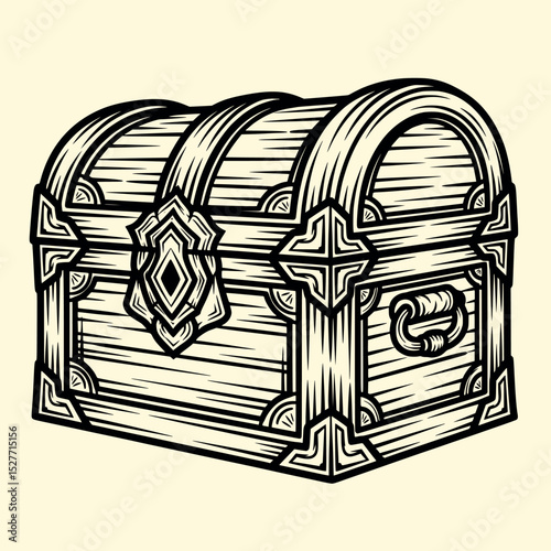 Mystery Casket Symbol - High Contrast Black Outline