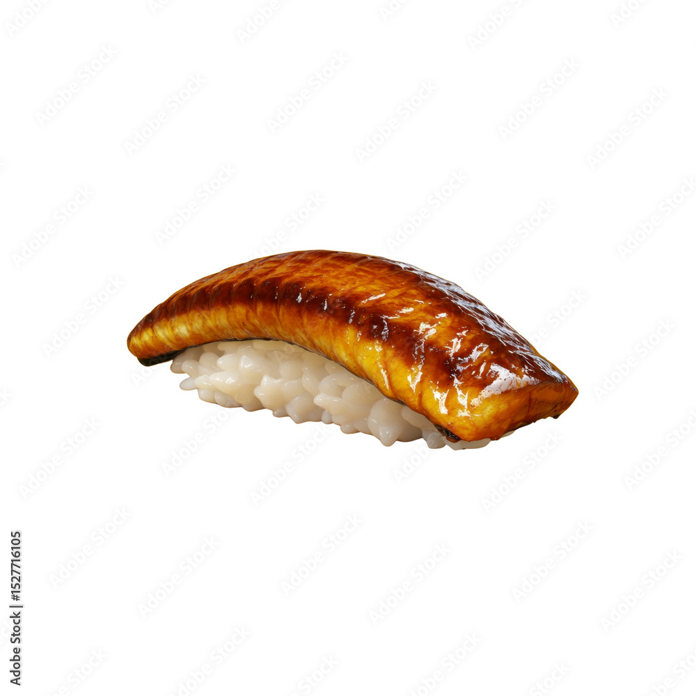 Naklejka premium Unagi Sushi Delicious Grilled Eel on Rice