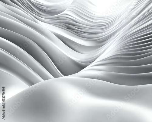 Abstract White Silver Ripple Wave Pattern Background