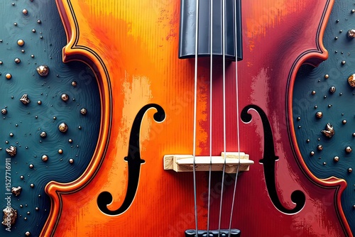 Ai violino su sfondo astratto 02