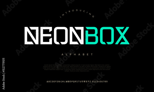 Bold and futuristic font with geometric letterforms, perfect for tech and digital branding
