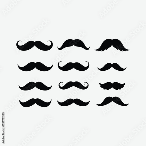 Download high-quality mustache illustration vectors in various styles. Perfect for logos, posters, barbershops, and design projects. Free & premium formats available.