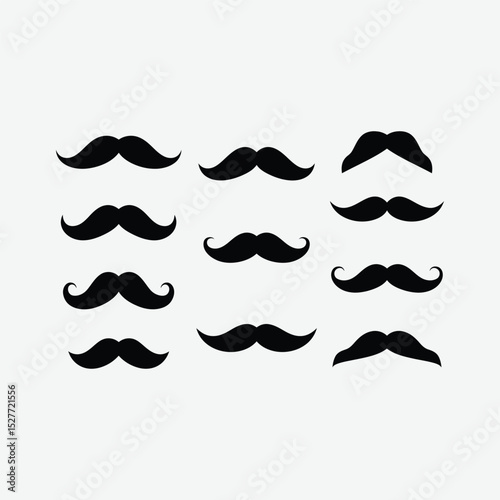 Download high-quality mustache illustration vectors in various styles. Perfect for logos, posters, barbershops, and design projects. Free & premium formats available.