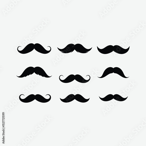 Download high-quality mustache illustration vectors in various styles. Perfect for logos, posters, barbershops, and design projects. Free & premium formats available.