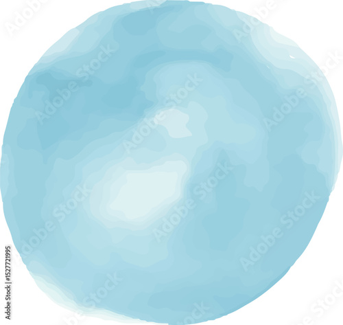 A soft blue watercolor splash with smooth gradients, ideal for backgrounds, creative designs, or artistic illustrations