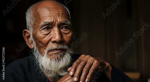 Portrait of a Wise Old Man: A Timeless Image of Age and Wisdom