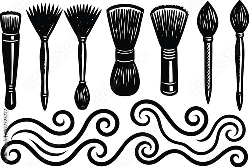 Adobe Illustrator Artwork Vector artistic paint ink broush stoake,line,texture,background for text.
