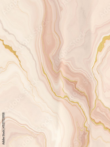 Elegant pastel marble texture featuring intricate gold veins for luxurious design elements