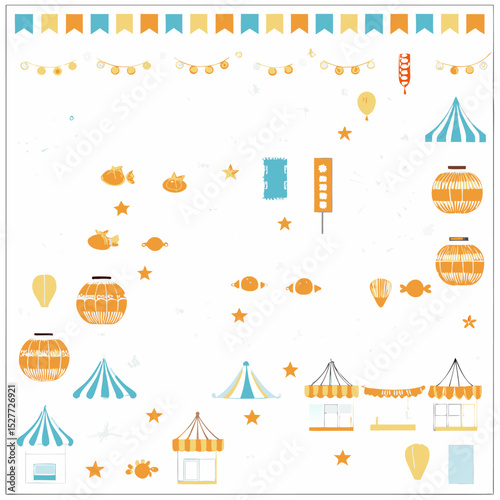 A set of vector banners with Christmas elements, business infographics, and travel icons, illustrating diverse concepts and data