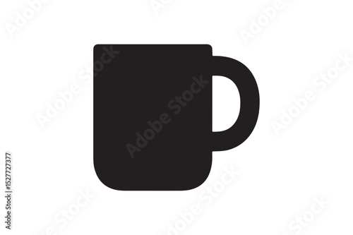 Mug silhouette on white background.01