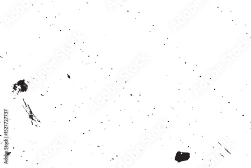 Abstract grunge black and white distressed texture overlay effect vector design element