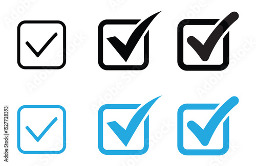 checkmark vector, checkmark icon set, approved symbol,