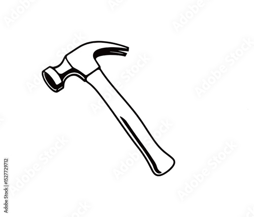 silhouette image of HAMMER with transparent background