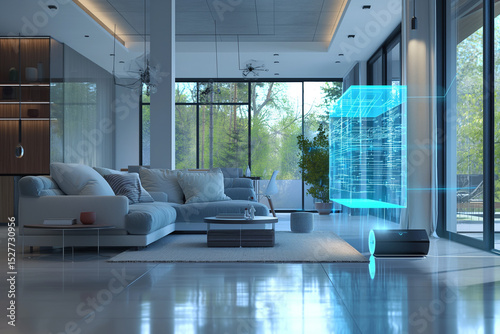 AI Assistant Interface in Home Interior