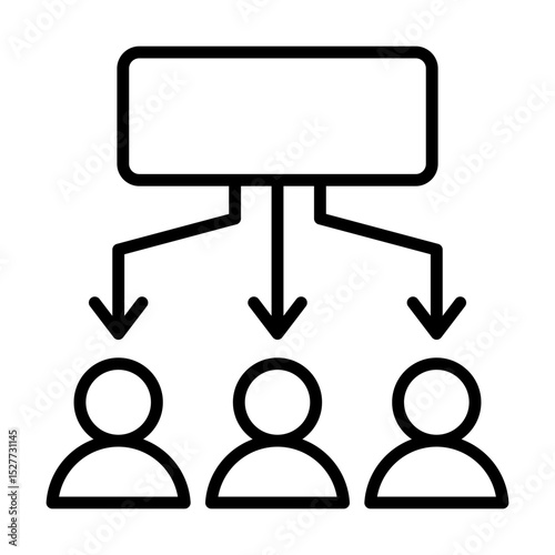 Task Allocation Workforce Assignment Single icon