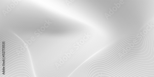 Silver foil background with metal mirror texture. Chrome gradient surface with light gloss simple abstract