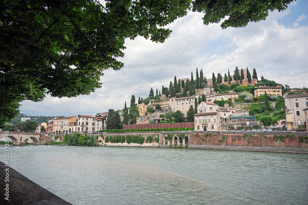 Fototapeta premium Adige river in Verona, Italy.