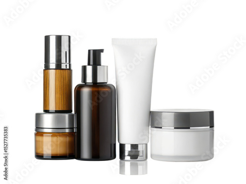 Skincare set mockup png skincare set png beauty products png cosmetic set png skin care png facial care png health products png spa products png transparent background image