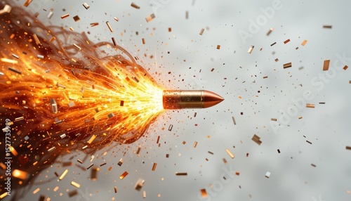 fire bullets flying in the air