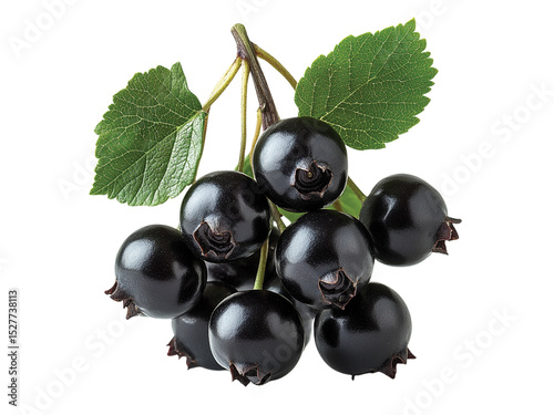 Black currant isolated on transparent or white background