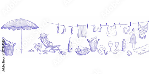 Beachside Picnic Scene (1)