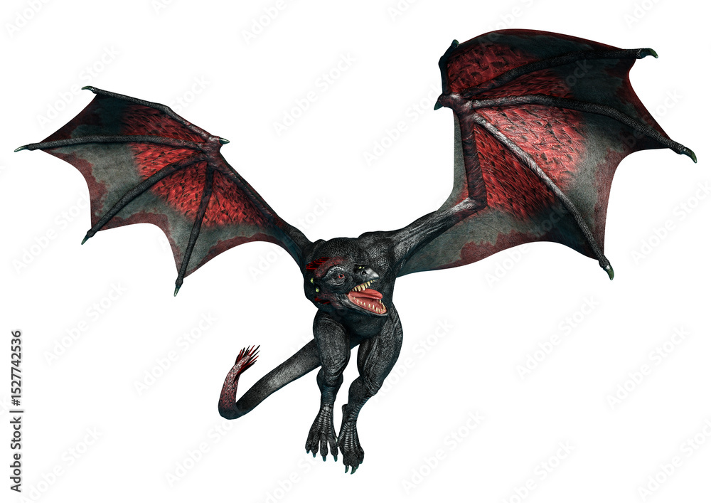 Fototapeta premium 3D Rendering Fairy Tale Dragon on White