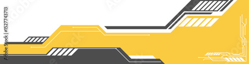 Yellow Futuristic Border