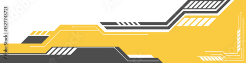 Yellow Futuristic Border