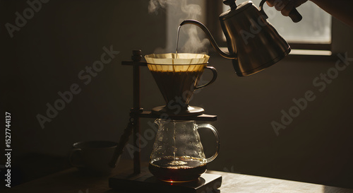 Pour Over Coffee Brewing: A Moment of Calm and Warmth