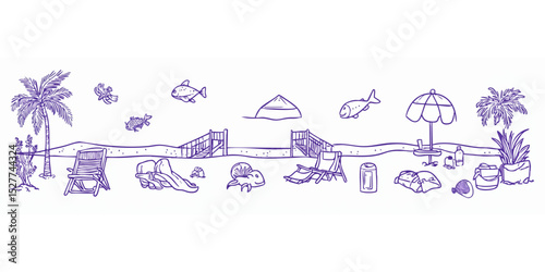 Beach Scene Illustration (3)