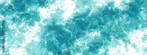 Abstract texture with a blend of turquoise and white shades, creating a refreshing and vibrant visual effect.