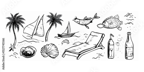 Beach Scene Illustration (4)