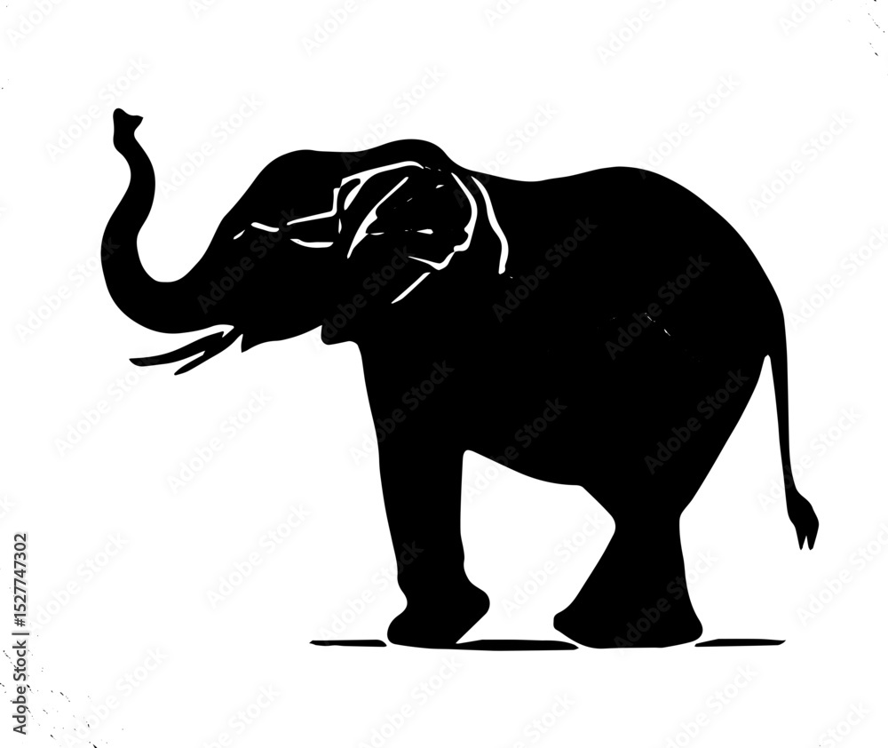 Obraz premium elephant silhouette vector