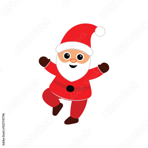 Cartoon Santa Claus with arms outstretched image