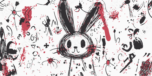 Abstract Illustration with a Rabbit