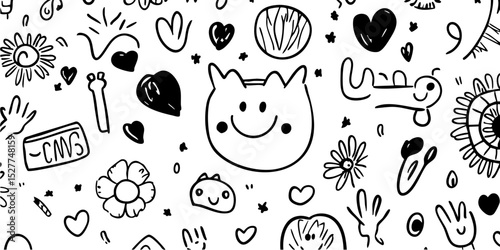 Abstract doodle pattern