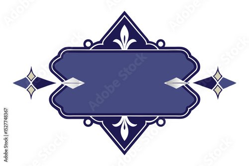 A golden star shield with a blue ribbon is a classic emblem, perfect as a sheriff's badge or a celebratory award icon
