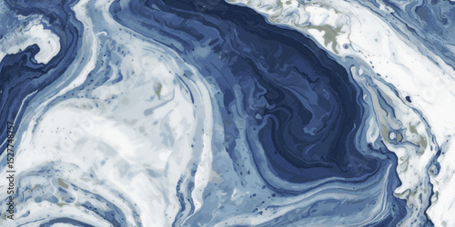 watercolor painting featuring swirling shades of blue and white texture fluid art design creates a dynamic texture ocean.