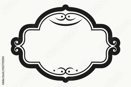 Vintage vector frame with floral ornament design set