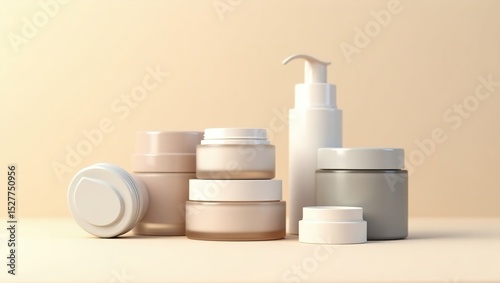 cosmetic container isolated on white